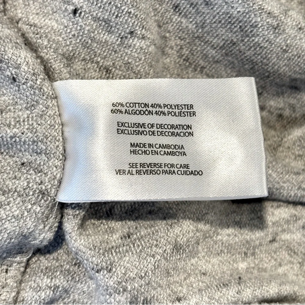 BANANA REPUBLIC Men’s Cotton Blend Sweater Heather Gray Crewneck Sweatshirt XXL‎